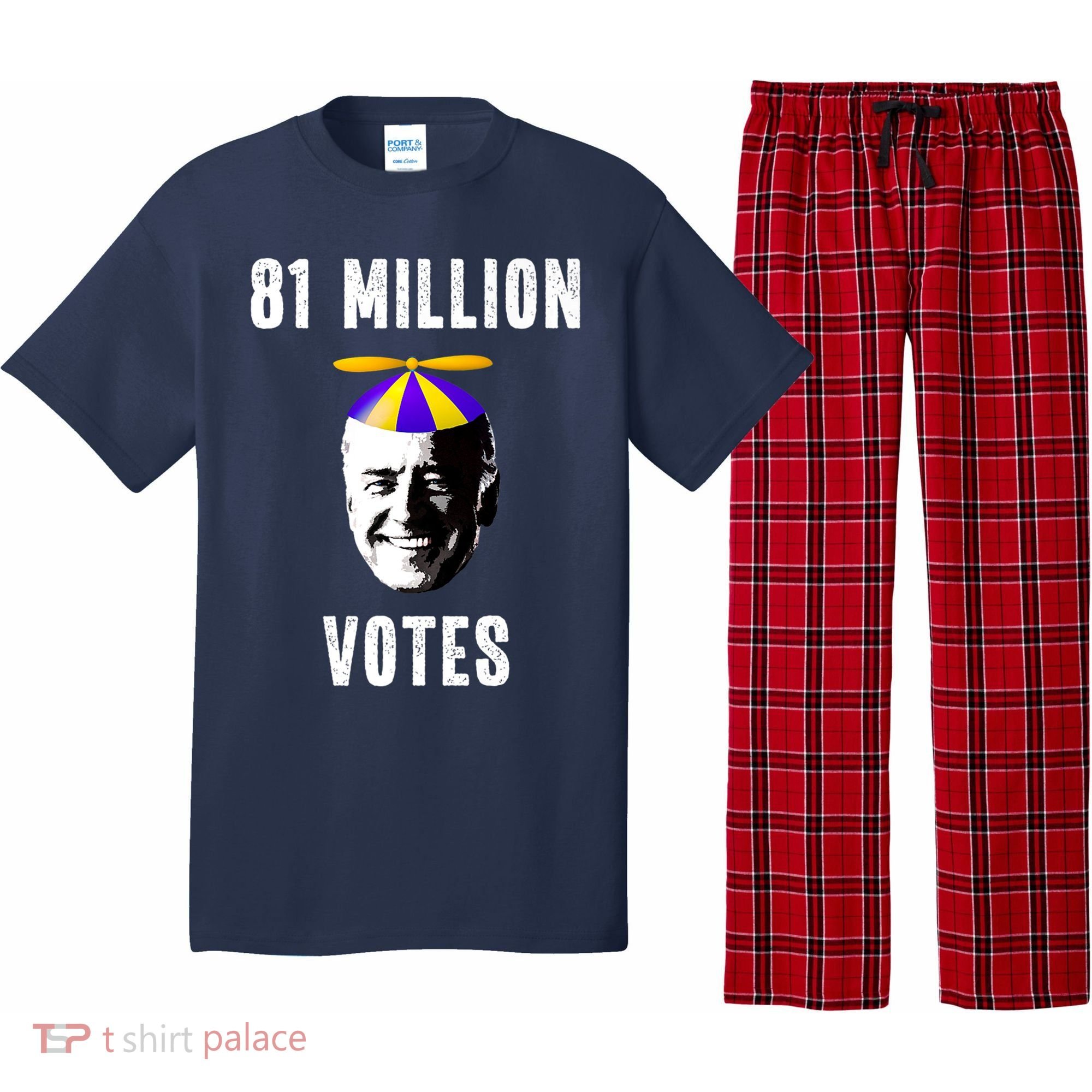 81 Million Votes Anti Biden Funny Political Pajama Set