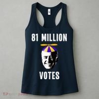 81 Million Votes Anti Biden Funny Political Women's Tank Top thumb 3