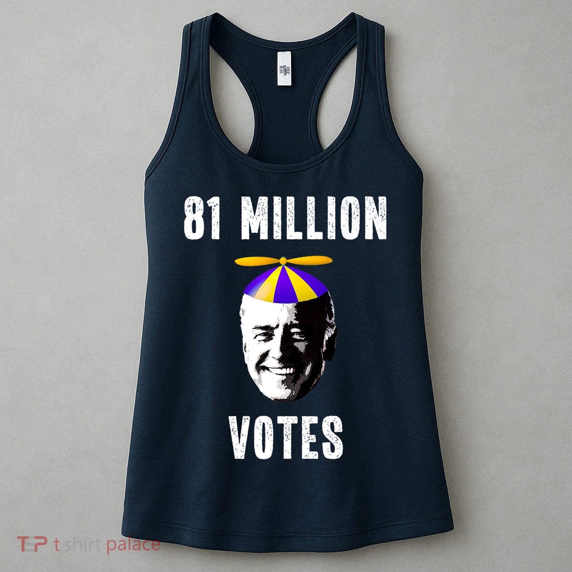 81 Million Votes Anti Biden Funny Political Women's Tank Top