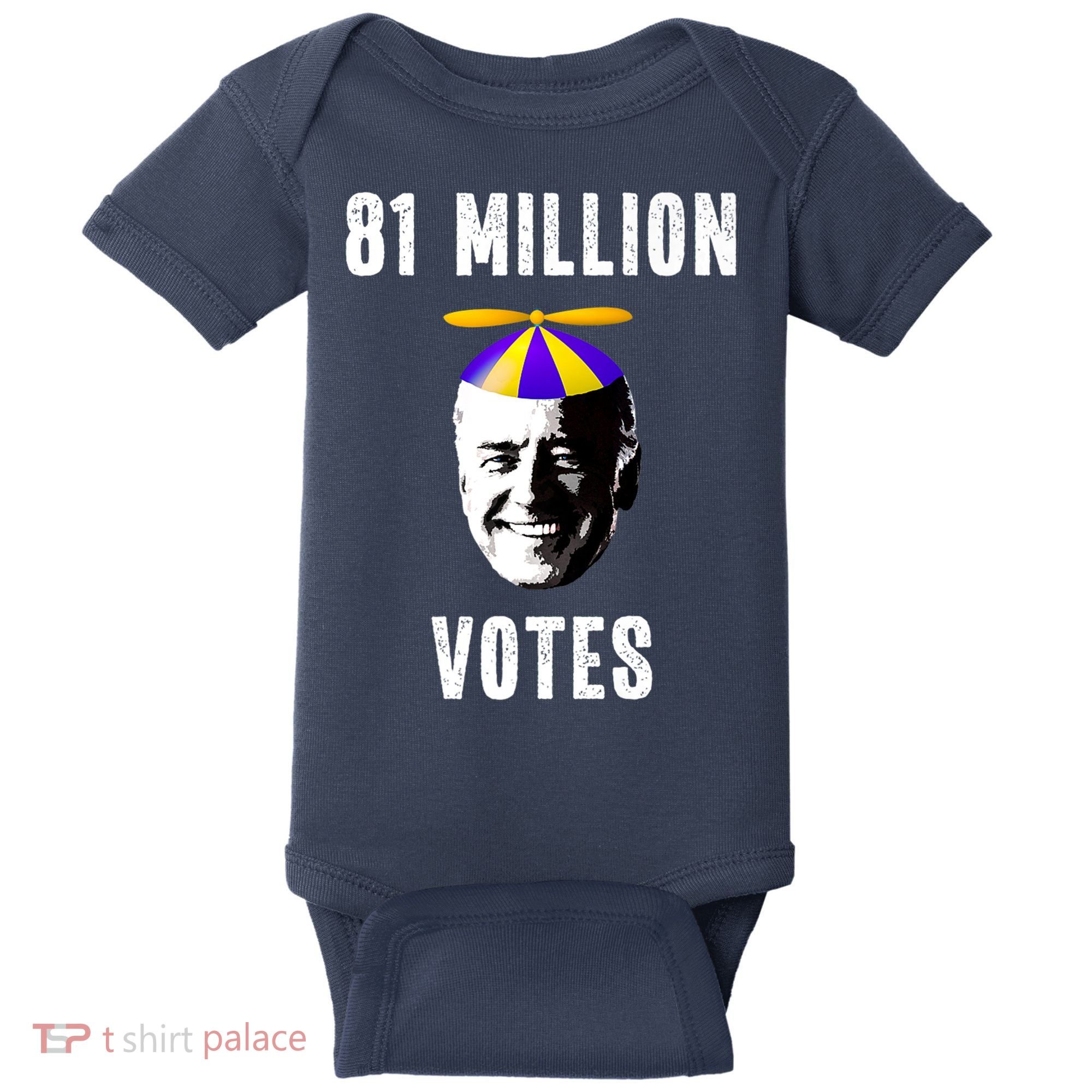 81 Million Votes Anti Biden Funny Political Baby Bodysuit
