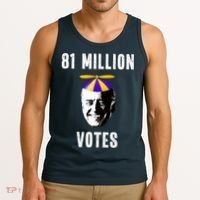 81 Million Votes Anti Biden Funny Political Tank Top thumb 3