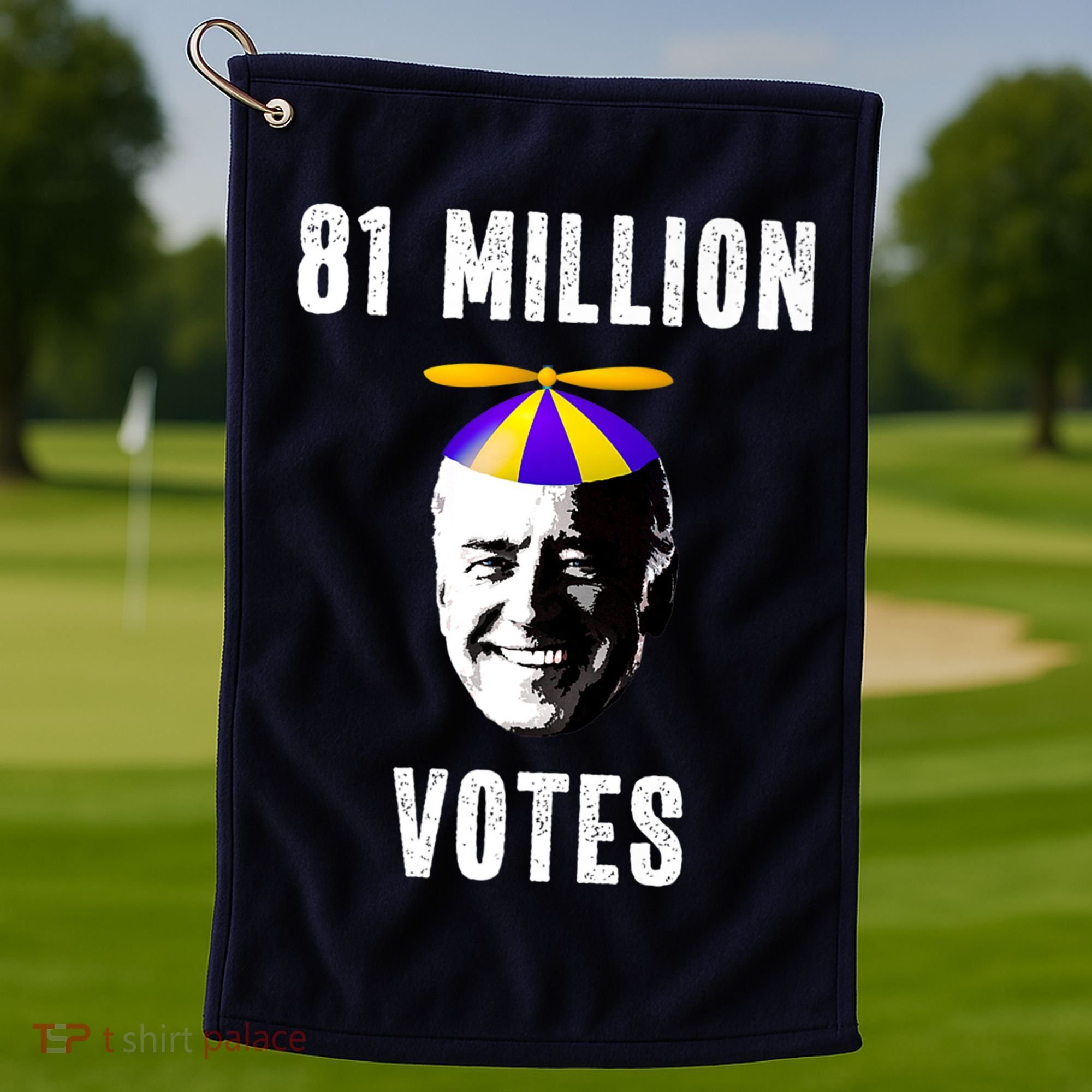 81 Million Votes Anti Biden Funny Political Golf Towel