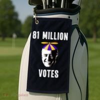 81 Million Votes Anti Biden Funny Political Golf Towel thumb 2