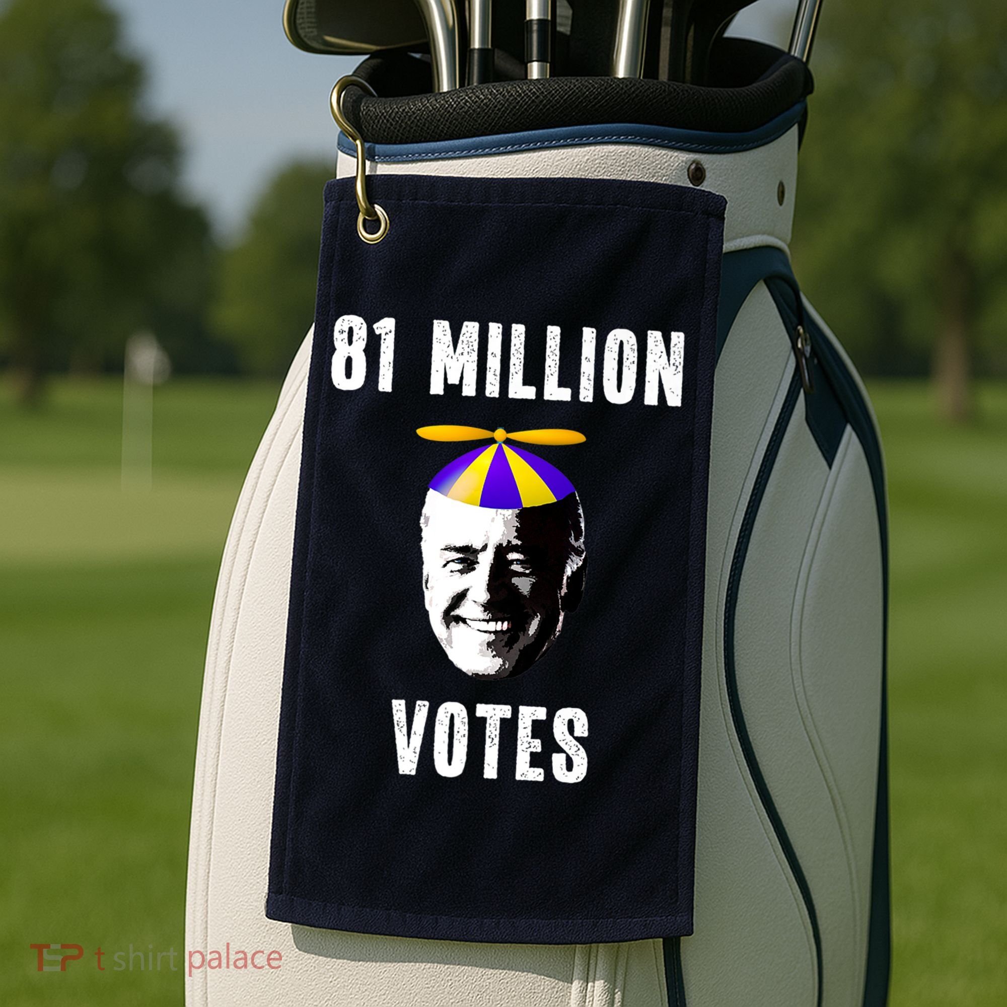 81 Million Votes Anti Biden Funny Political Golf Towel