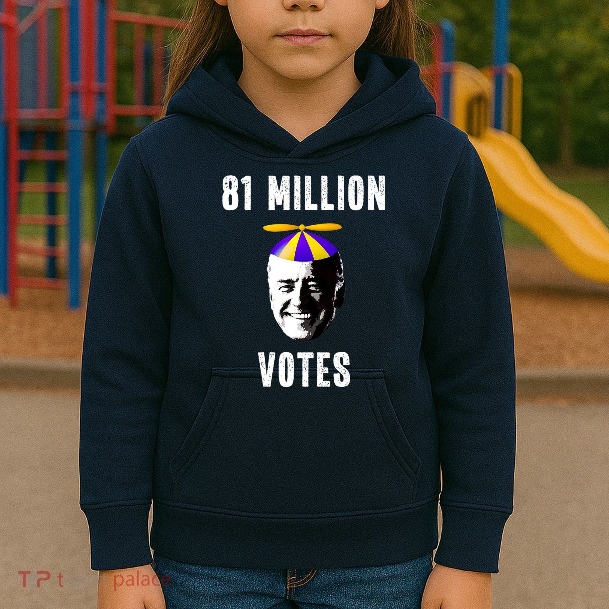 81 Million Votes Anti Biden Funny Political Kids Hoodie
