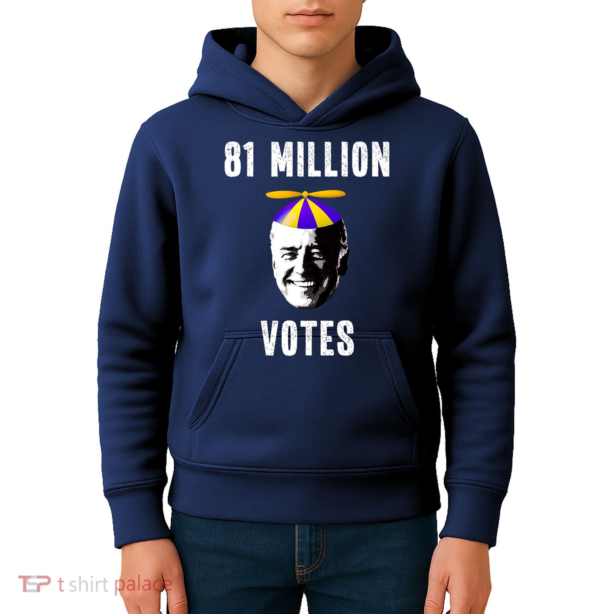 81 Million Votes Anti Biden Funny Political Kids Hoodie