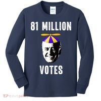 81 Million Votes Anti Biden Funny Political Kids Long Sleeve Shirt thumb 0