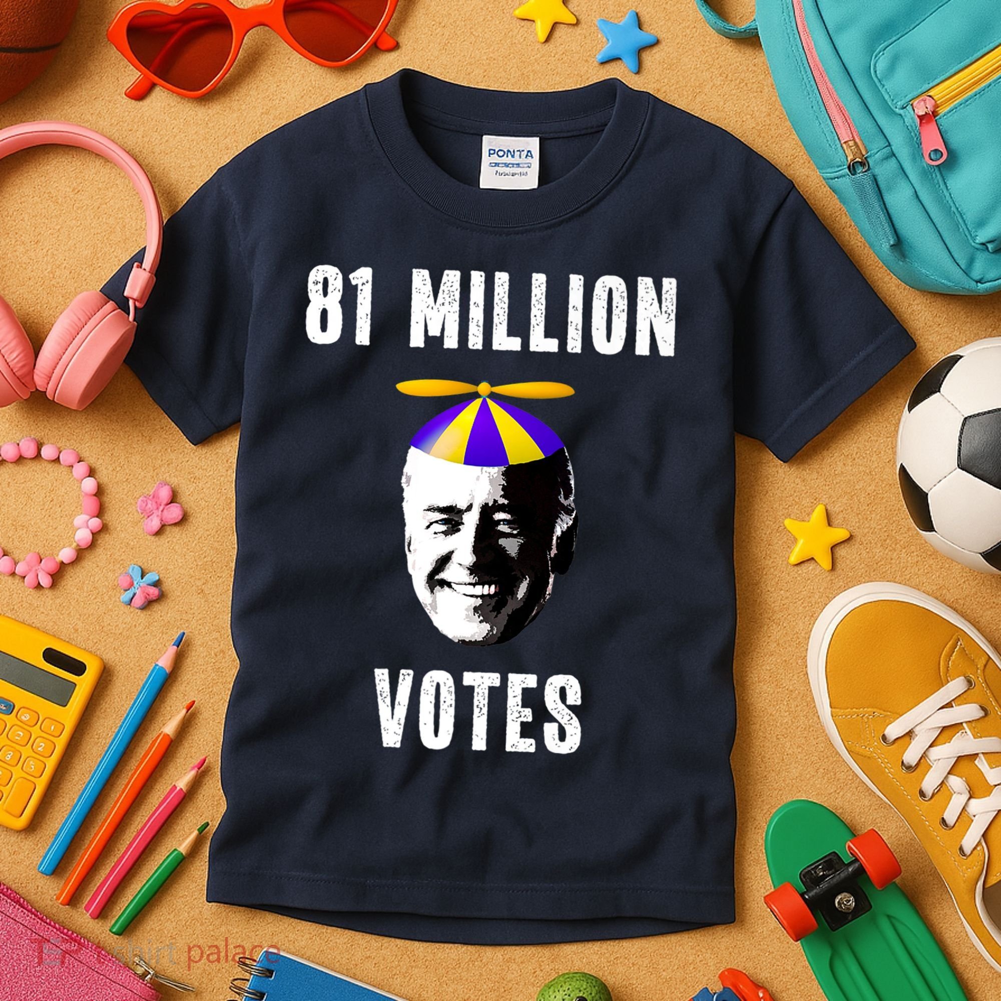 81 Million Votes Anti Biden Funny Political Kids T-Shirt