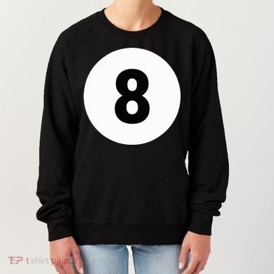 8 Pool Ball 8 Billiards Costume Halloween Group Matching Women's Sweatshirt