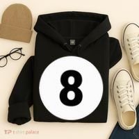 8 Pool Ball 8 Billiards Costume Halloween Group Matching Hoodie thumb 4