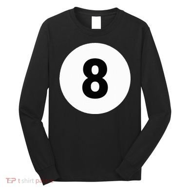 8 Pool Ball 8 Billiards Costume Halloween Group Matching Long Sleeve Shirt