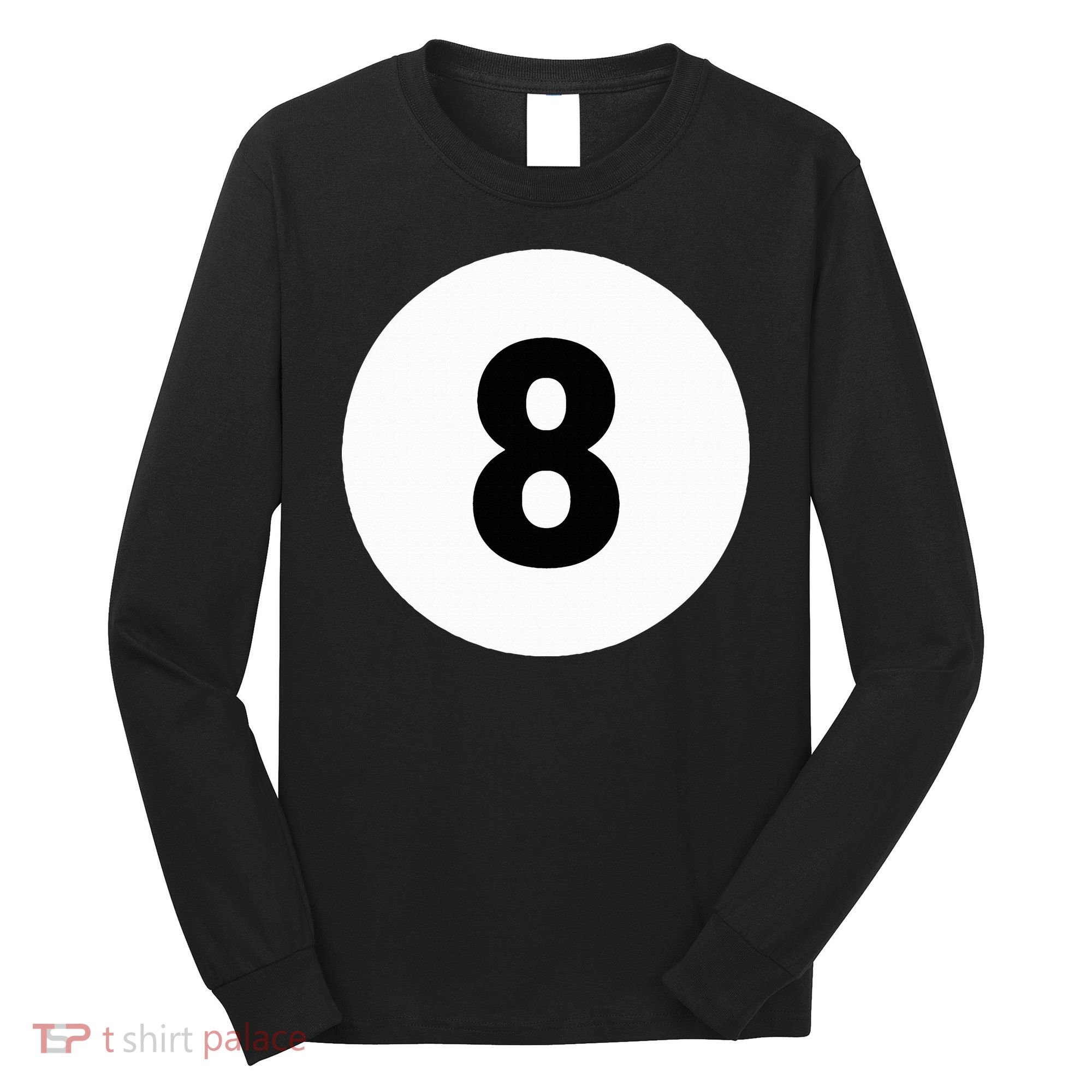 8 Pool Ball 8 Billiards Costume Halloween Group Matching Long Sleeve Shirt