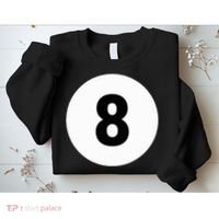 8 Pool Ball 8 Billiards Costume Halloween Group Matching Sweatshirt thumb 2