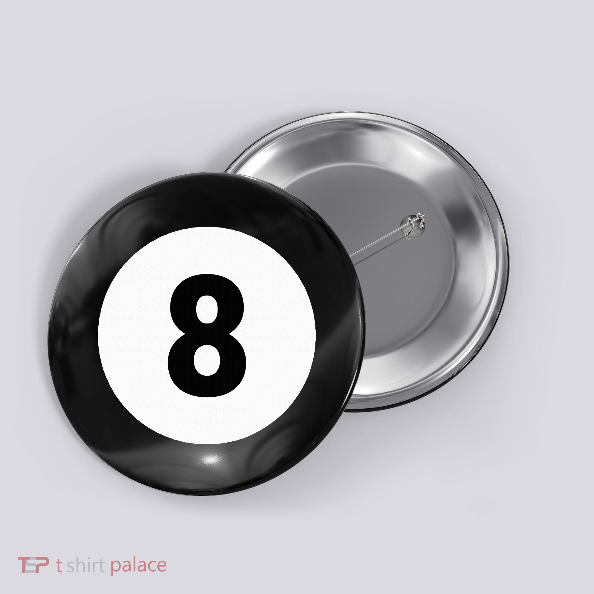 8 Pool Ball 8 Billiards Costume Halloween Group Matching Button