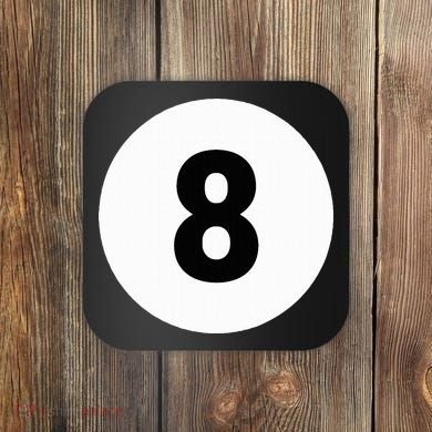 8 Pool Ball 8 Billiards Costume Halloween Group Matching Coaster