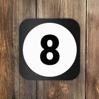 8 Pool Ball 8 Billiards Costume Halloween Group Matching Coaster thumb 0