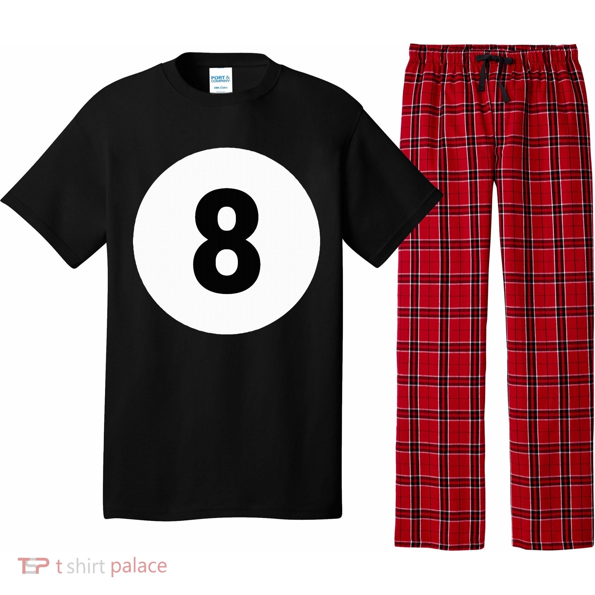 8 Pool Ball 8 Billiards Costume Halloween Group Matching Pajama Set