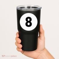 8 Pool Ball 8 Billiards Costume Halloween Group Matching Tumbler thumb 2