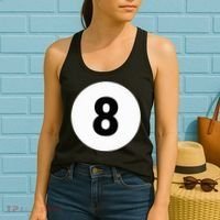 8 Pool Ball 8 Billiards Costume Halloween Group Matching Women's Tank Top thumb 2