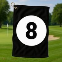 8 Pool Ball 8 Billiards Costume Halloween Group Matching Golf Towel thumb 1