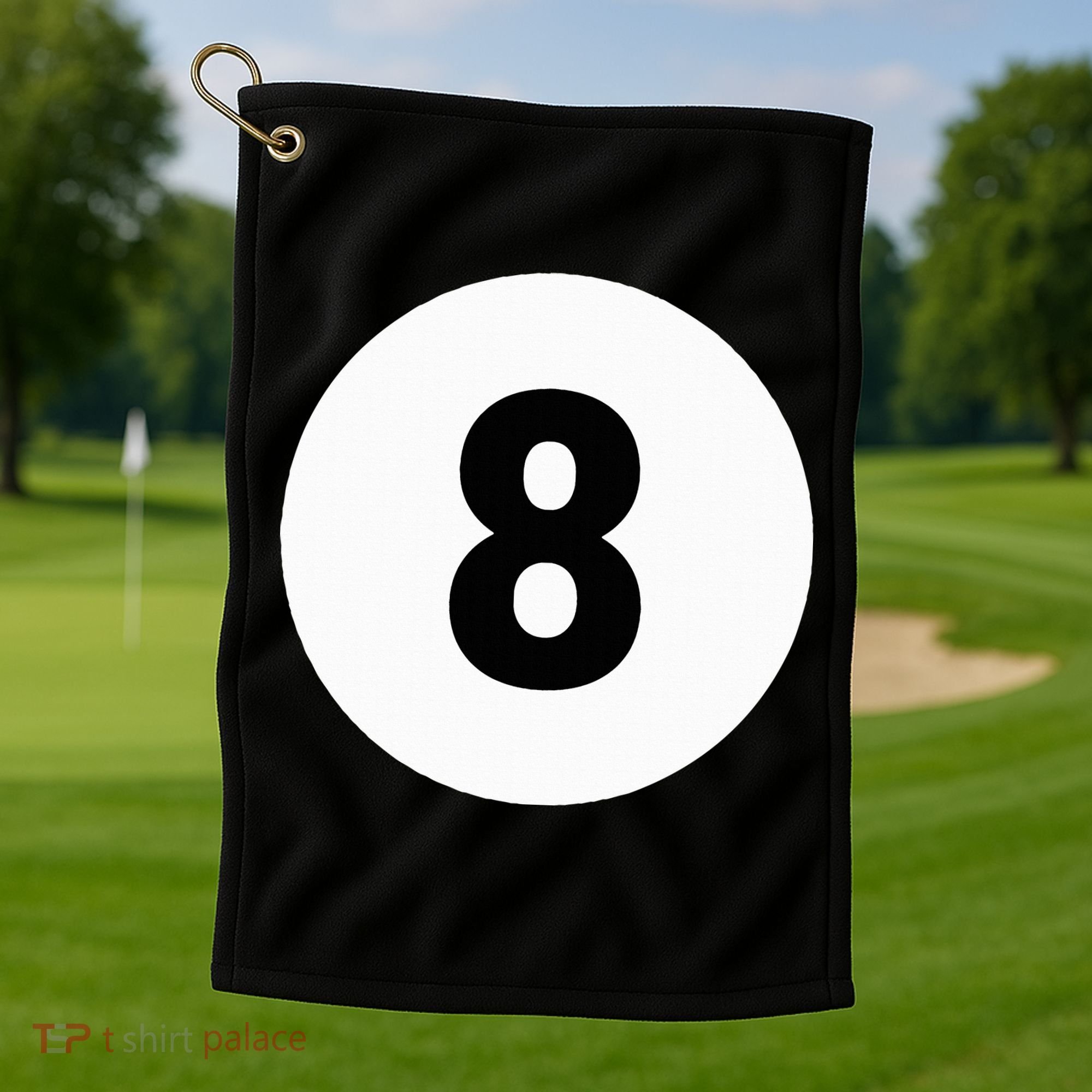 8 Pool Ball 8 Billiards Costume Halloween Group Matching Golf Towel