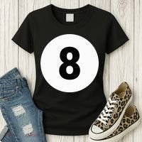 8 Pool Ball 8 Billiards Costume Halloween Group Matching Women's T-Shirt thumb 3