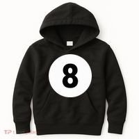 8 Pool Ball 8 Billiards Costume Halloween Group Matching Kids Hoodie thumb 0