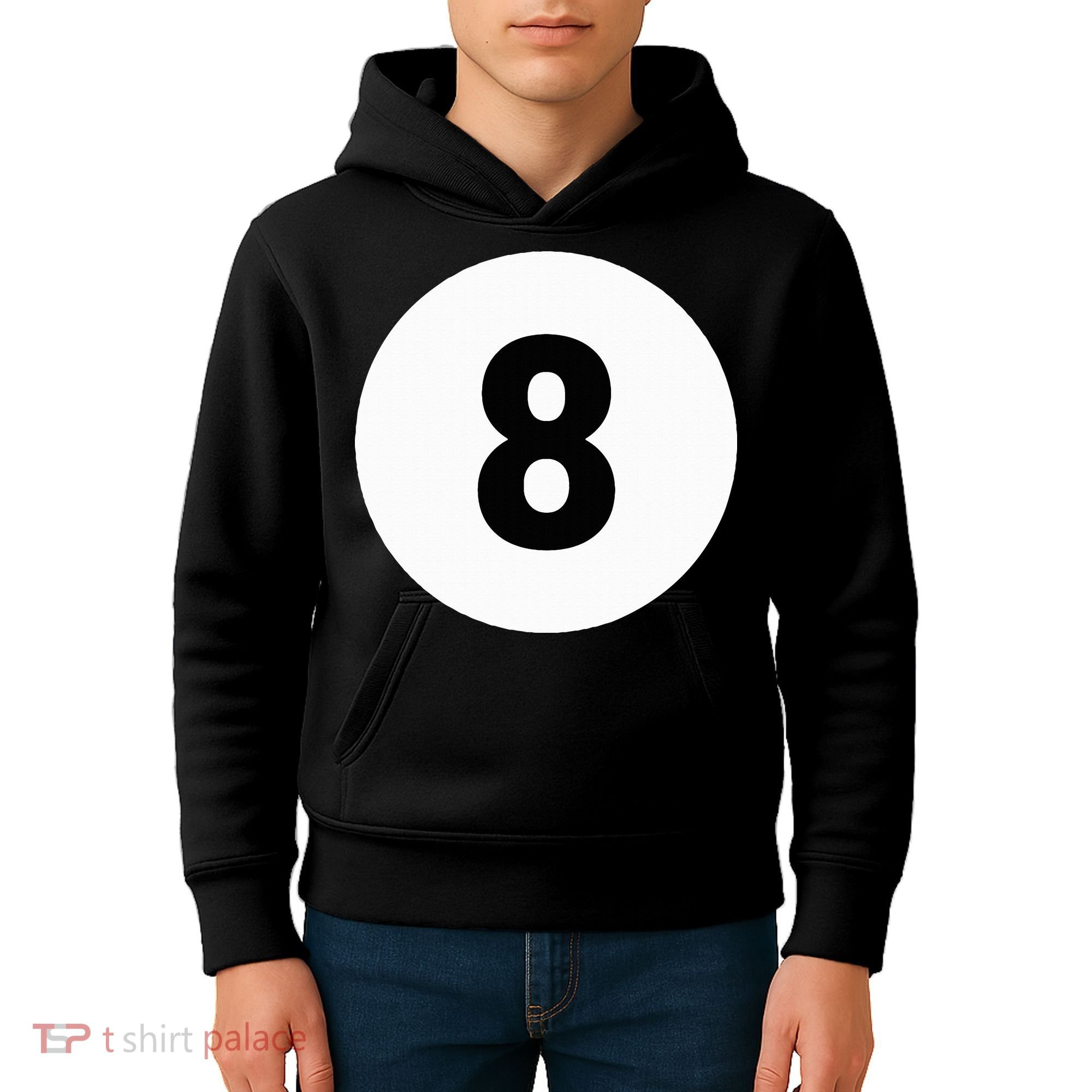8 Pool Ball 8 Billiards Costume Halloween Group Matching Kids Hoodie