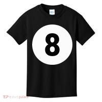 8 Pool Ball 8 Billiards Costume Halloween Group Matching Kids T-Shirt thumb 0