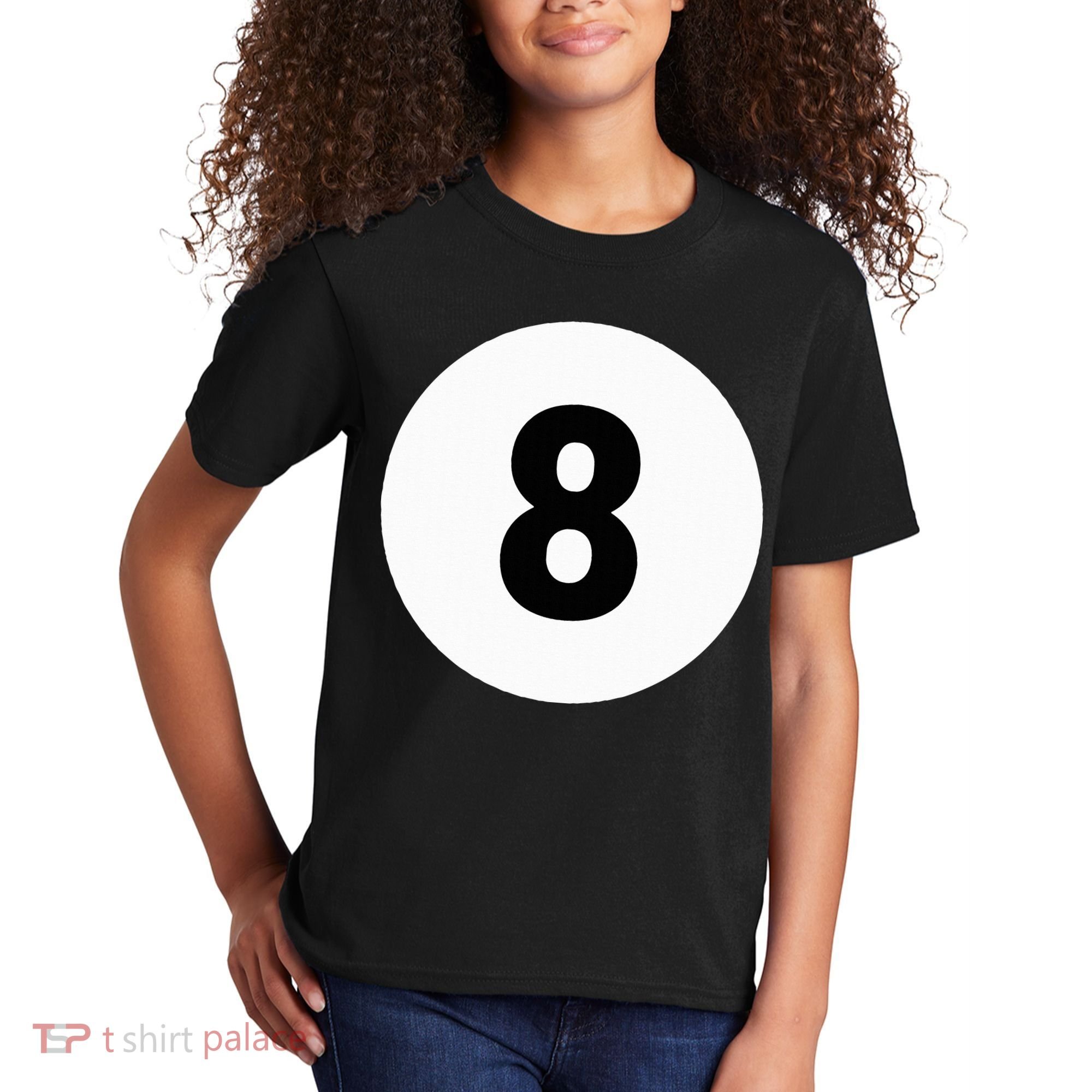8 Pool Ball 8 Billiards Costume Halloween Group Matching Kids T-Shirt