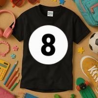 8 Pool Ball 8 Billiards Costume Halloween Group Matching Kids T-Shirt thumb 3