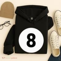 8 Pool Ball 8 Billiards Costume Halloween Group Matching Hoodie thumb 4