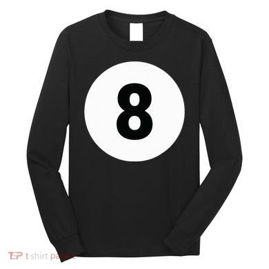 8 Pool Ball 8 Billiards Costume Halloween Group Matching Long Sleeve Shirt