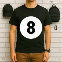 8 Pool Ball 8 Billiards Costume Halloween Group Matching T-Shirt thumb 6