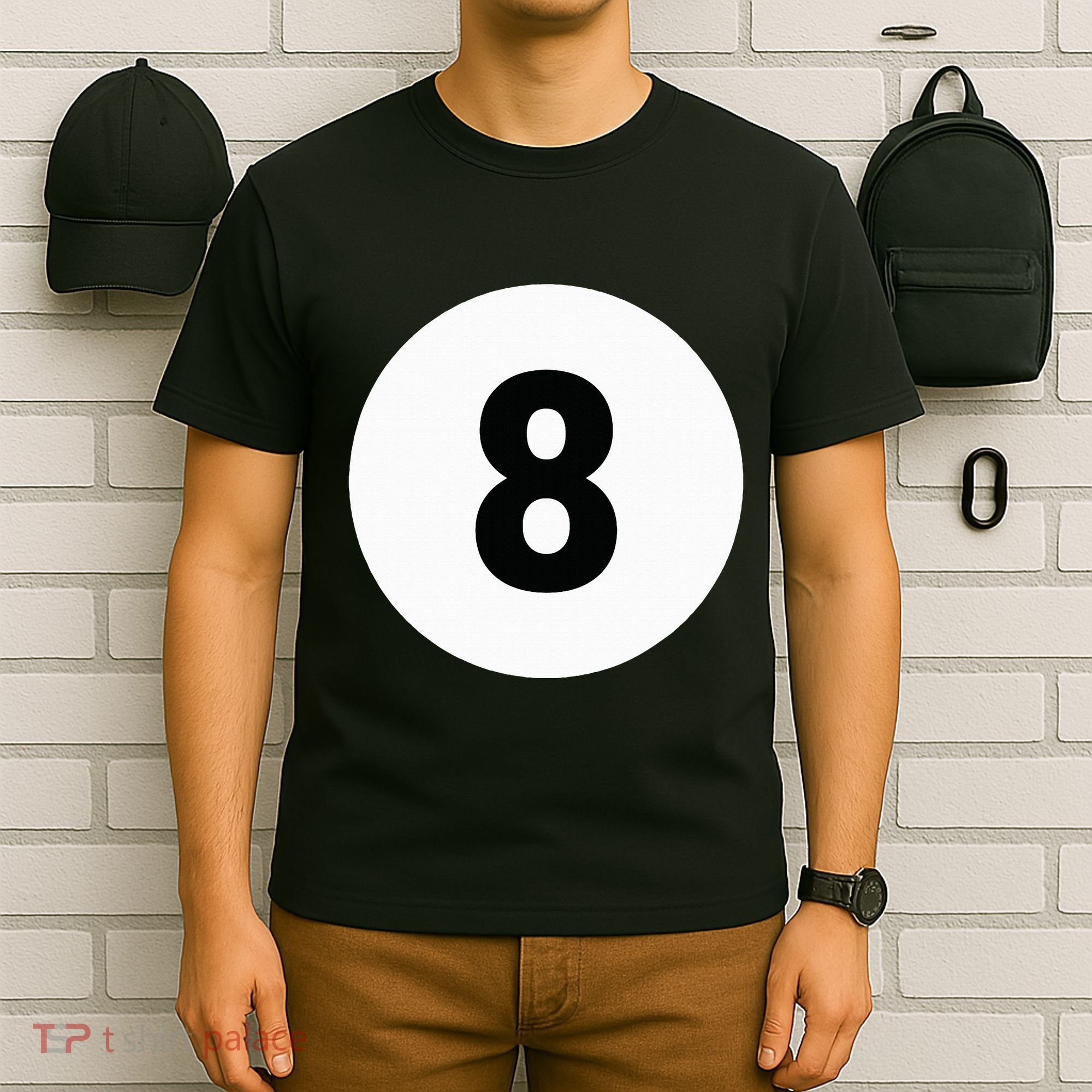 8 Pool Ball 8 Billiards Costume Halloween Group Matching T-Shirt