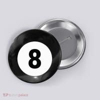 8 Pool Ball 8 Billiards Costume Halloween Group Matching Button thumb 0