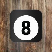 8 Pool Ball 8 Billiards Costume Halloween Group Matching Coaster thumb 0