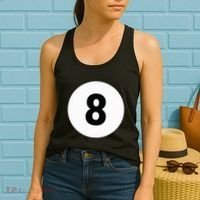 8 Pool Ball 8 Billiards Costume Halloween Group Matching Women's Tank Top thumb 2