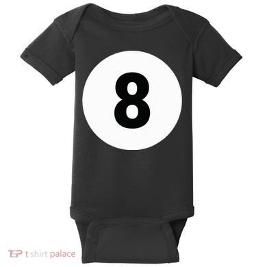 8 Pool Ball 8 Billiards Costume Halloween Group Matching Baby Bodysuit