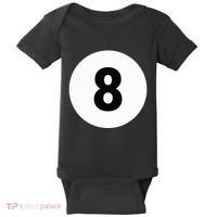 8 Pool Ball 8 Billiards Costume Halloween Group Matching Baby Bodysuit thumb 0