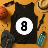 8 Pool Ball 8 Billiards Costume Halloween Group Matching Tank Top thumb 4