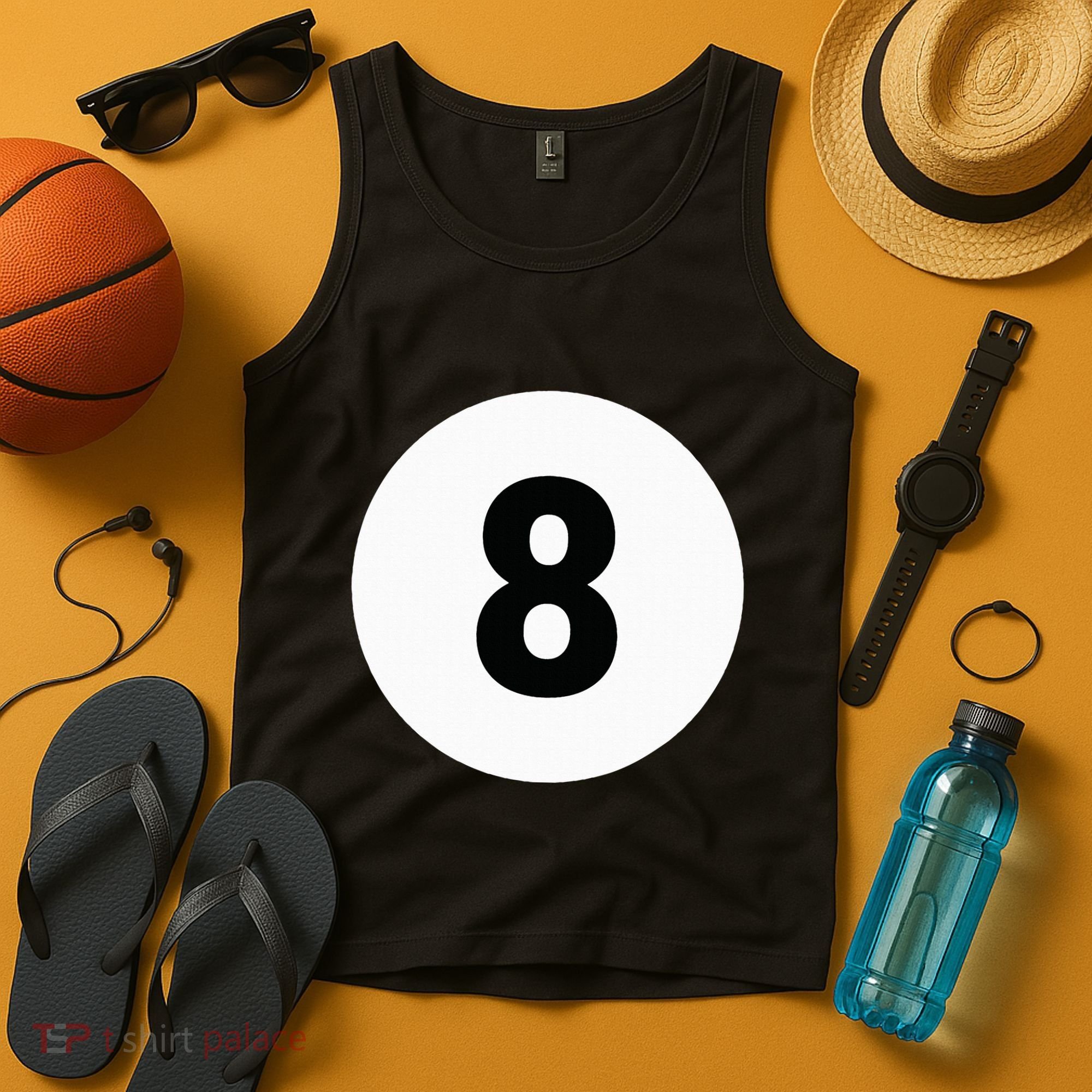 8 Pool Ball 8 Billiards Costume Halloween Group Matching Tank Top