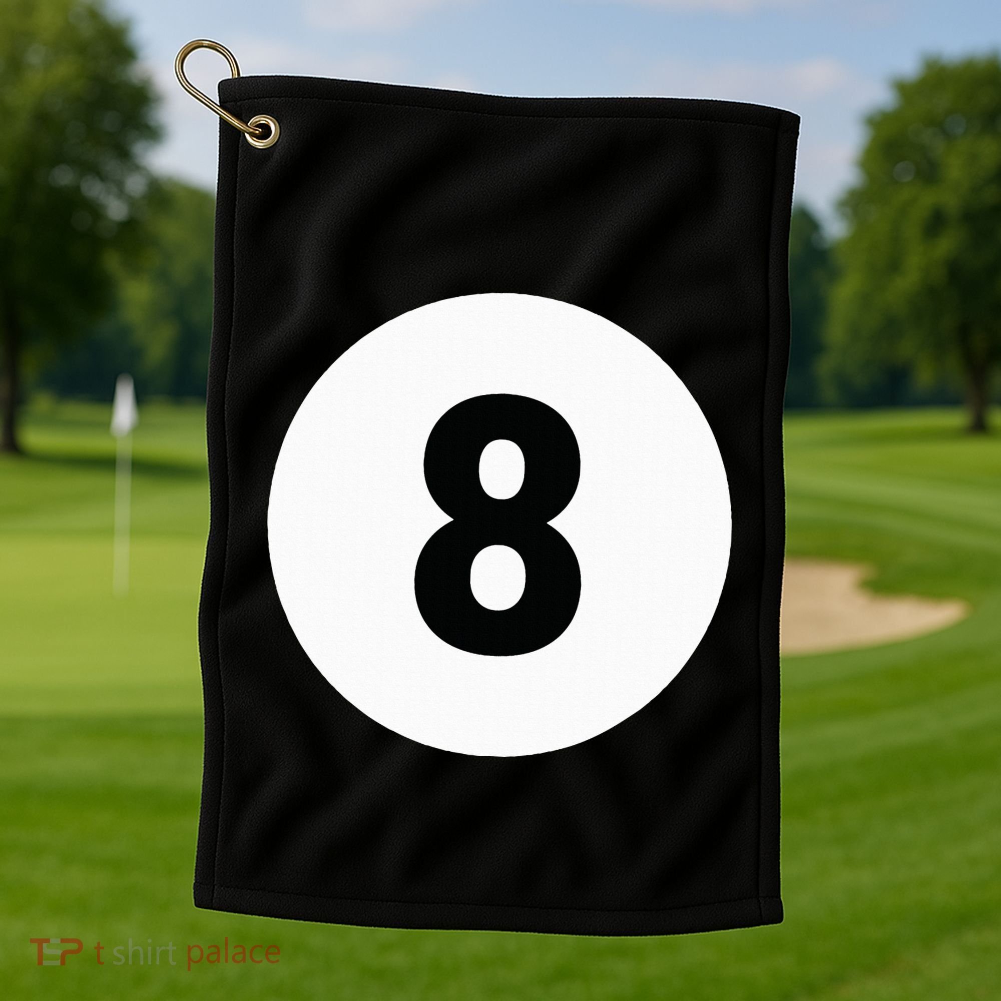 8 Pool Ball 8 Billiards Costume Halloween Group Matching Golf Towel