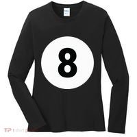 8 Pool Ball 8 Billiards Costume Halloween Group Matching Women's Long Sleeve Shirt thumb 0