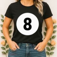 8 Pool Ball 8 Billiards Costume Halloween Group Matching Women's T-Shirt thumb 2