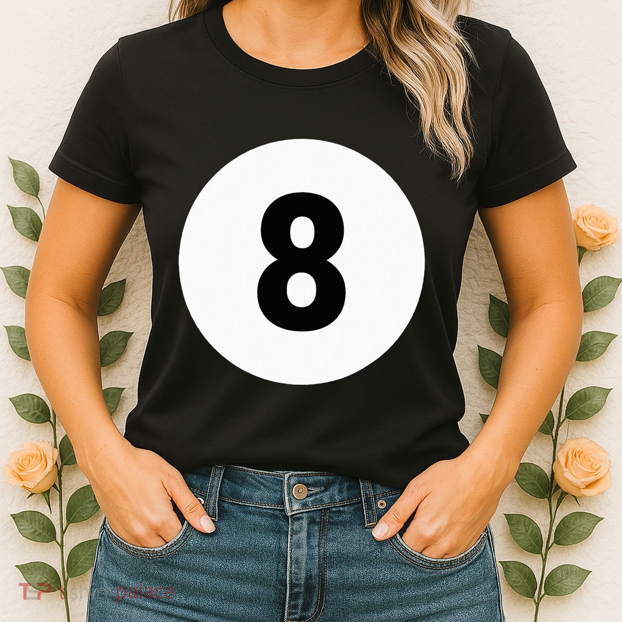 8 Pool Ball 8 Billiards Costume Halloween Group Matching Women's T-Shirt