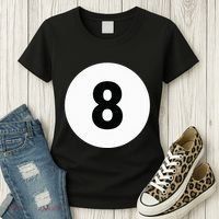 8 Pool Ball 8 Billiards Costume Halloween Group Matching Women's T-Shirt thumb 3