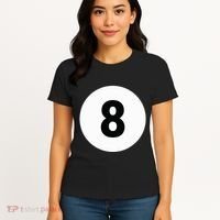 8 Pool Ball 8 Billiards Costume Halloween Group Matching Women's T-Shirt thumb 4