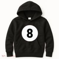 8 Pool Ball 8 Billiards Costume Halloween Group Matching Kids Hoodie thumb 0