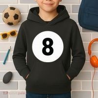 8 Pool Ball 8 Billiards Costume Halloween Group Matching Kids Hoodie thumb 2
